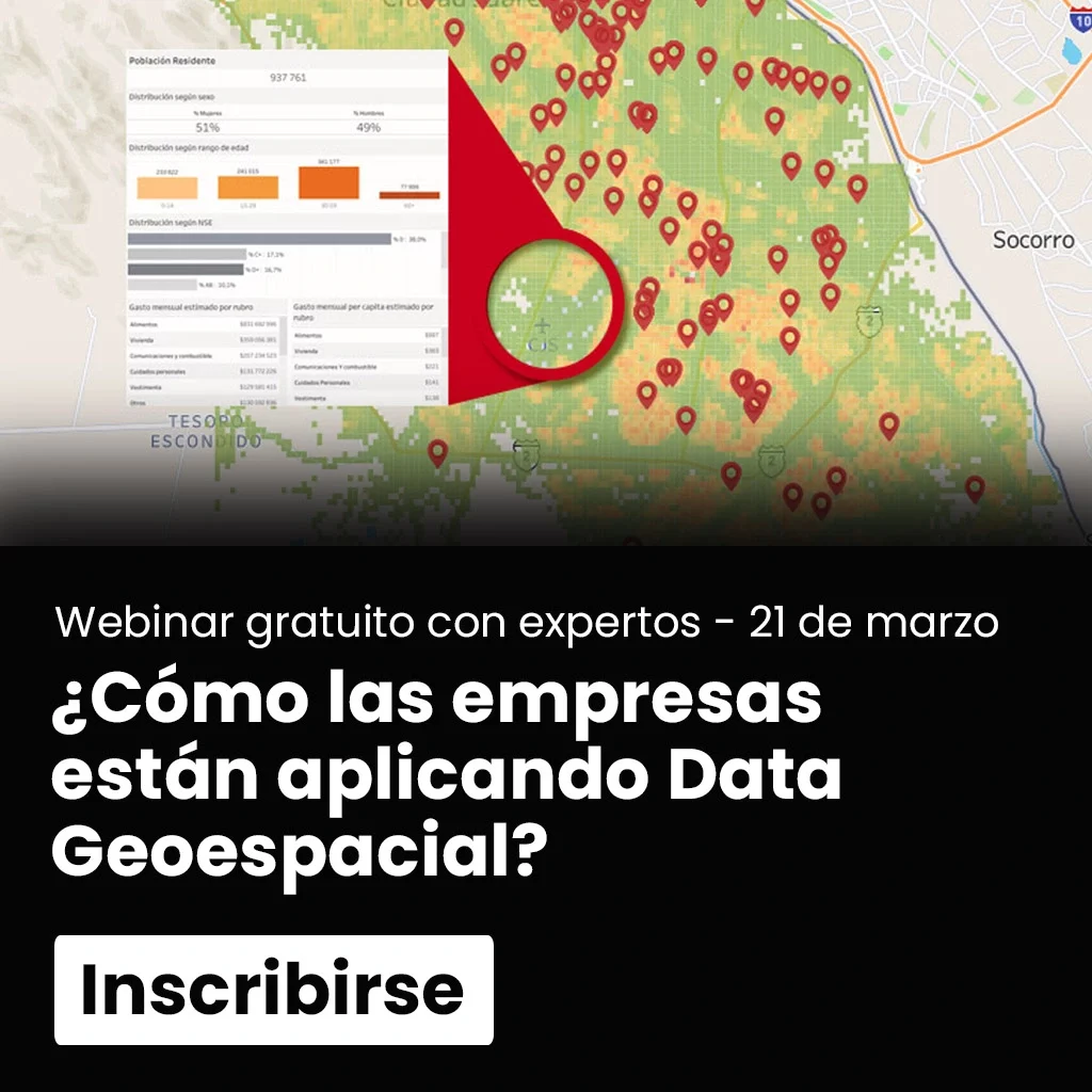 Invitación Webinar sobre Datos Geoespaciales
