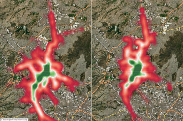 Example of Geofencing visualization