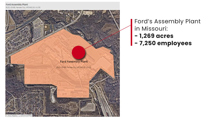 Map: Ford Assembly Plan in Missouri